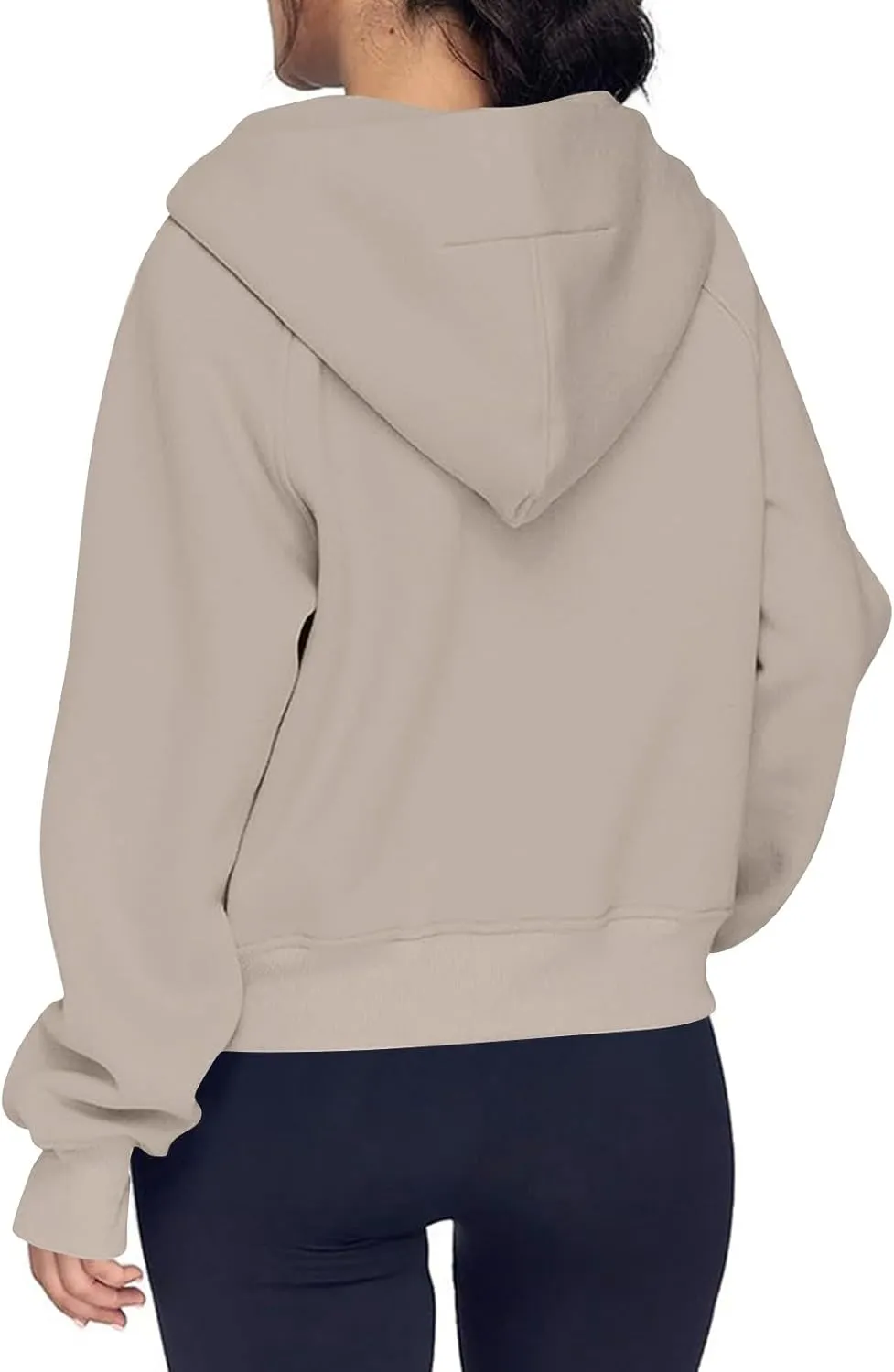 fanmpghleoo Oversized Hoodies for Women Half Zip Mock Neck Fleece Hooded Sweatshirt Loose Fit Thumb Hole Pullover Hoodie