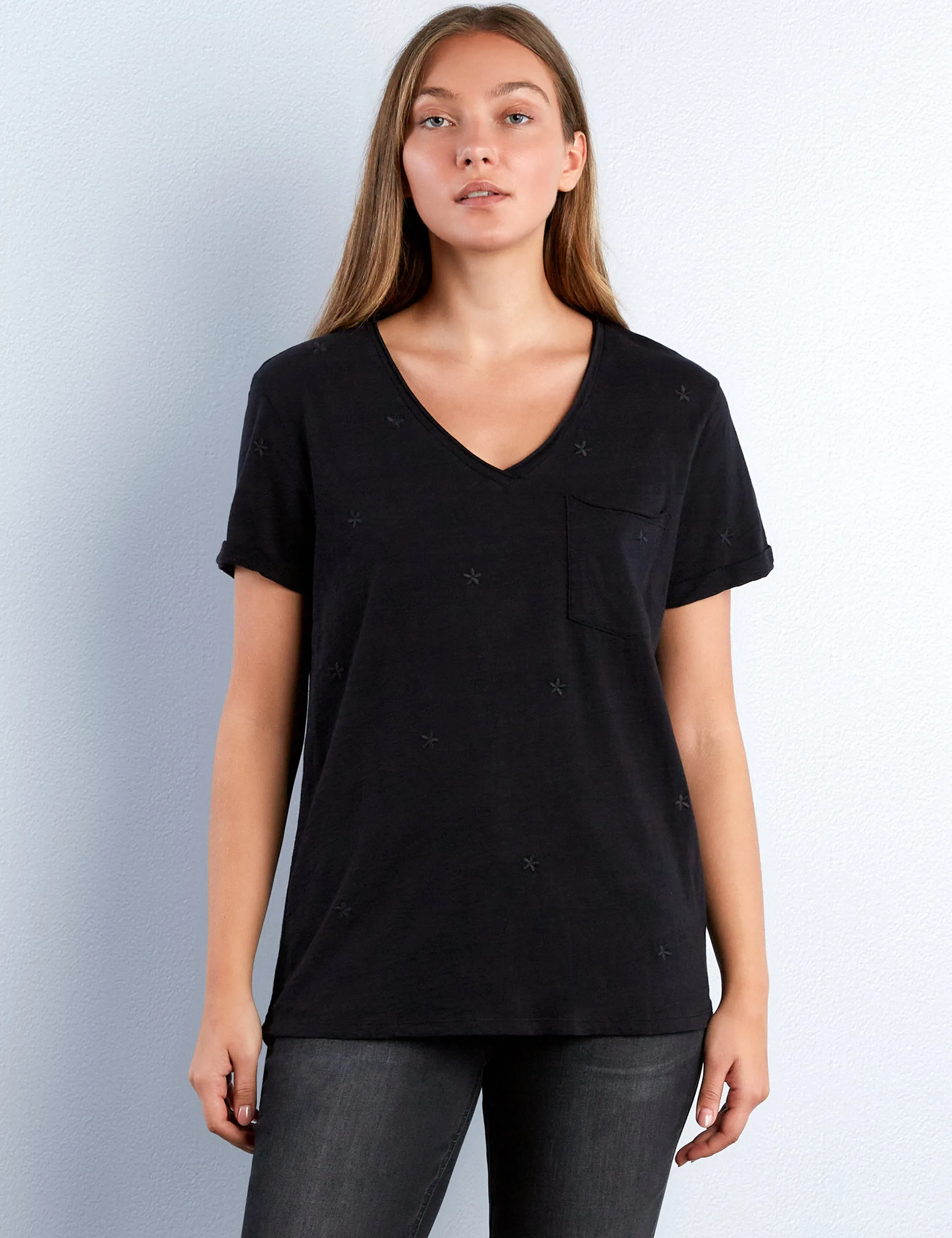 Hello V-Neck Tee