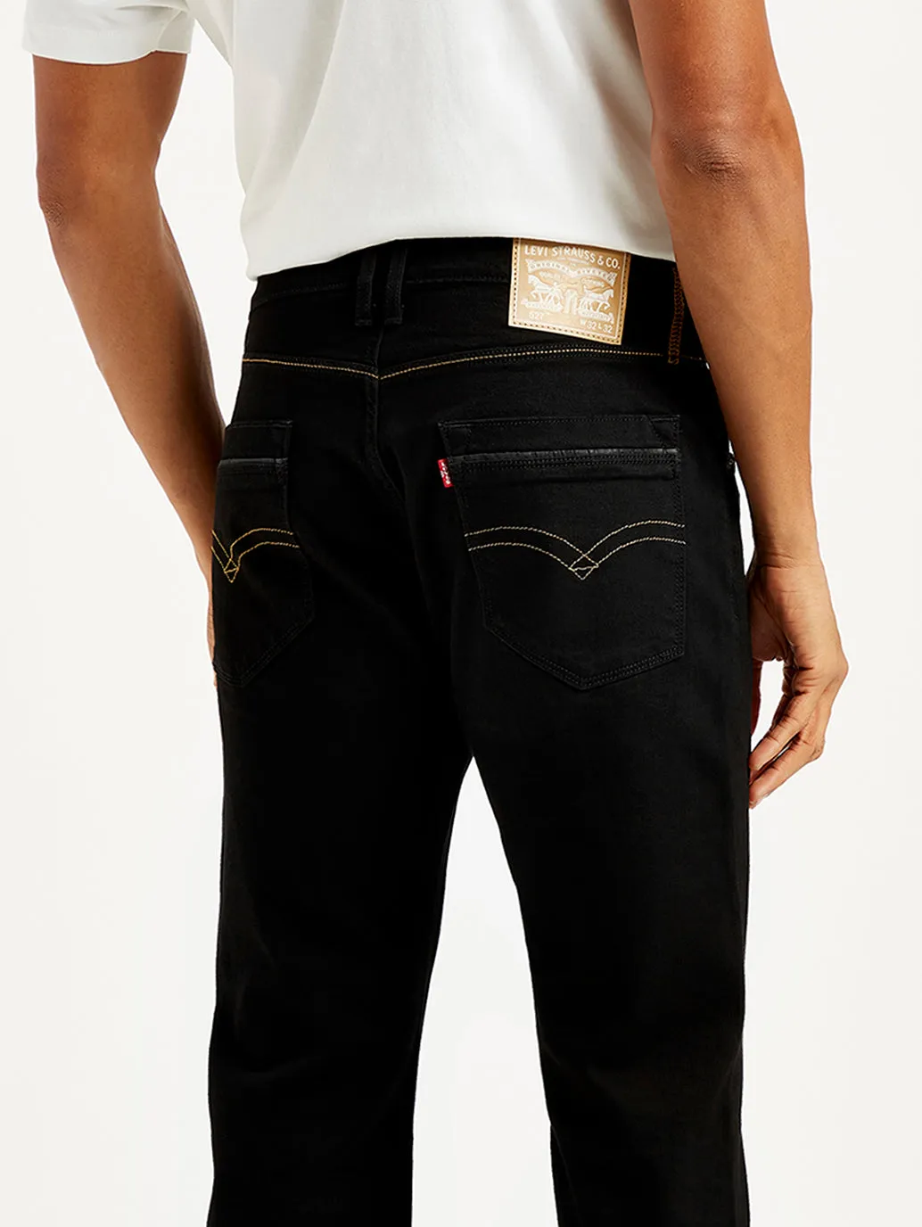 Men's 527 Black Bootcut Fit Mid Rise Jeans