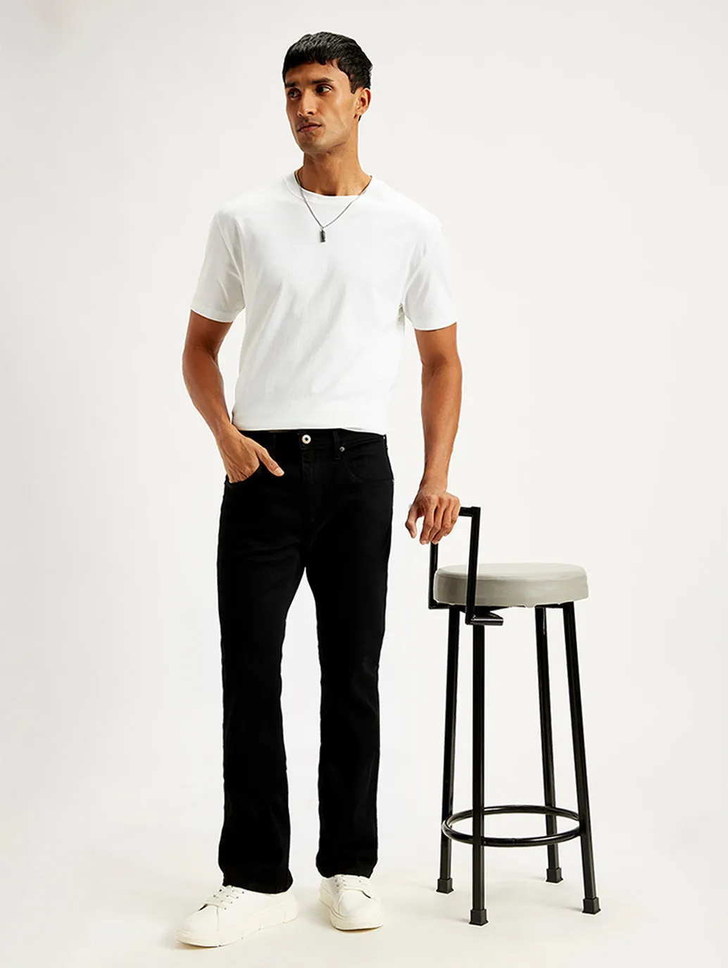 Men's 527 Black Bootcut Fit Mid Rise Jeans