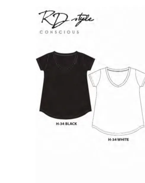 Organic Cotton Short Sleeve V-Neck Tee