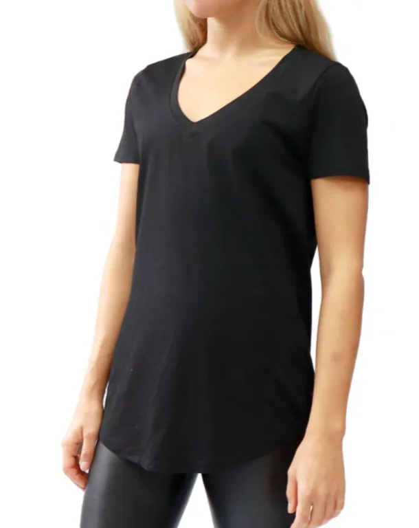 Organic Cotton Short Sleeve V-Neck Tee