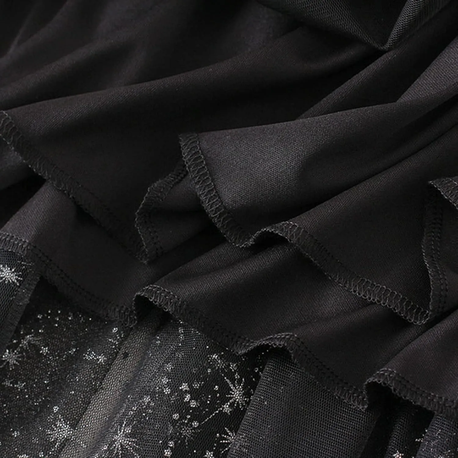tuduoms Women's Long Tulle Tutu Skirt High Waist Pleated Layered Midi Skirt Sequin Flowy Maxi Skirt Dress for Wedding Party