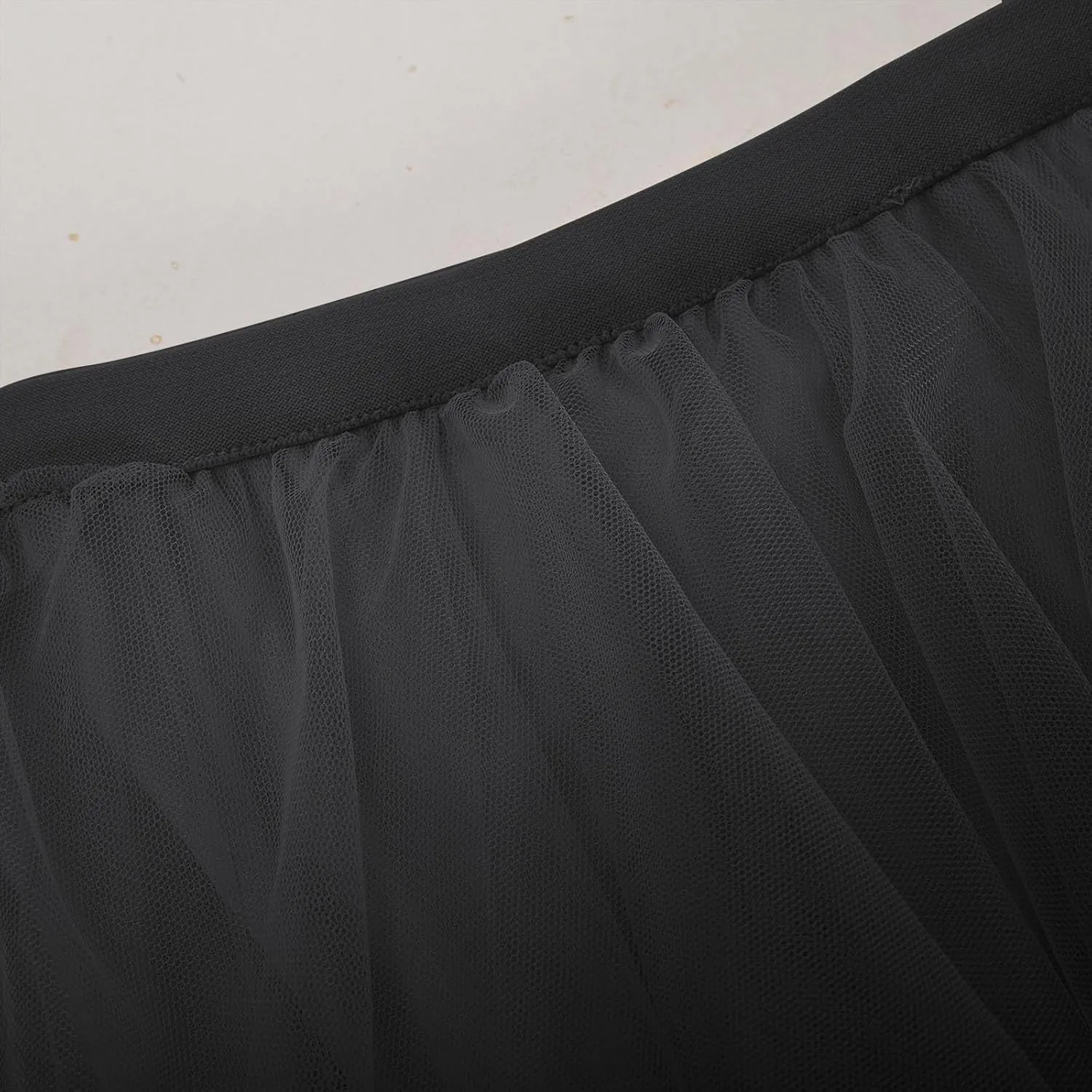 Women Tulle Skirts Layered Tutu Skirt Midi Length Elastic High Waist A Line Skirt Party Evening Mesh Skirt 2025