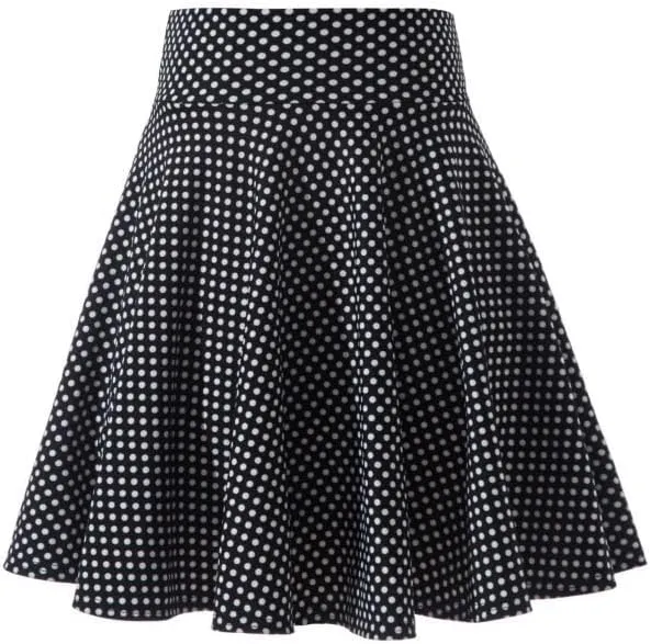 Women's Camo A-Line Skirts High Waist Pleated Skirt Skater Flare Midi Fashion Hip Slim Sexy Short