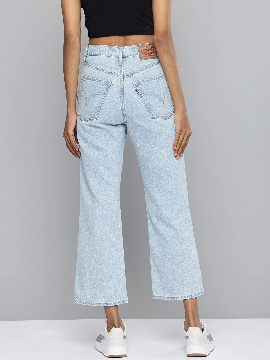 Women's Light Blue Bootcut Fit High Rise Jeans