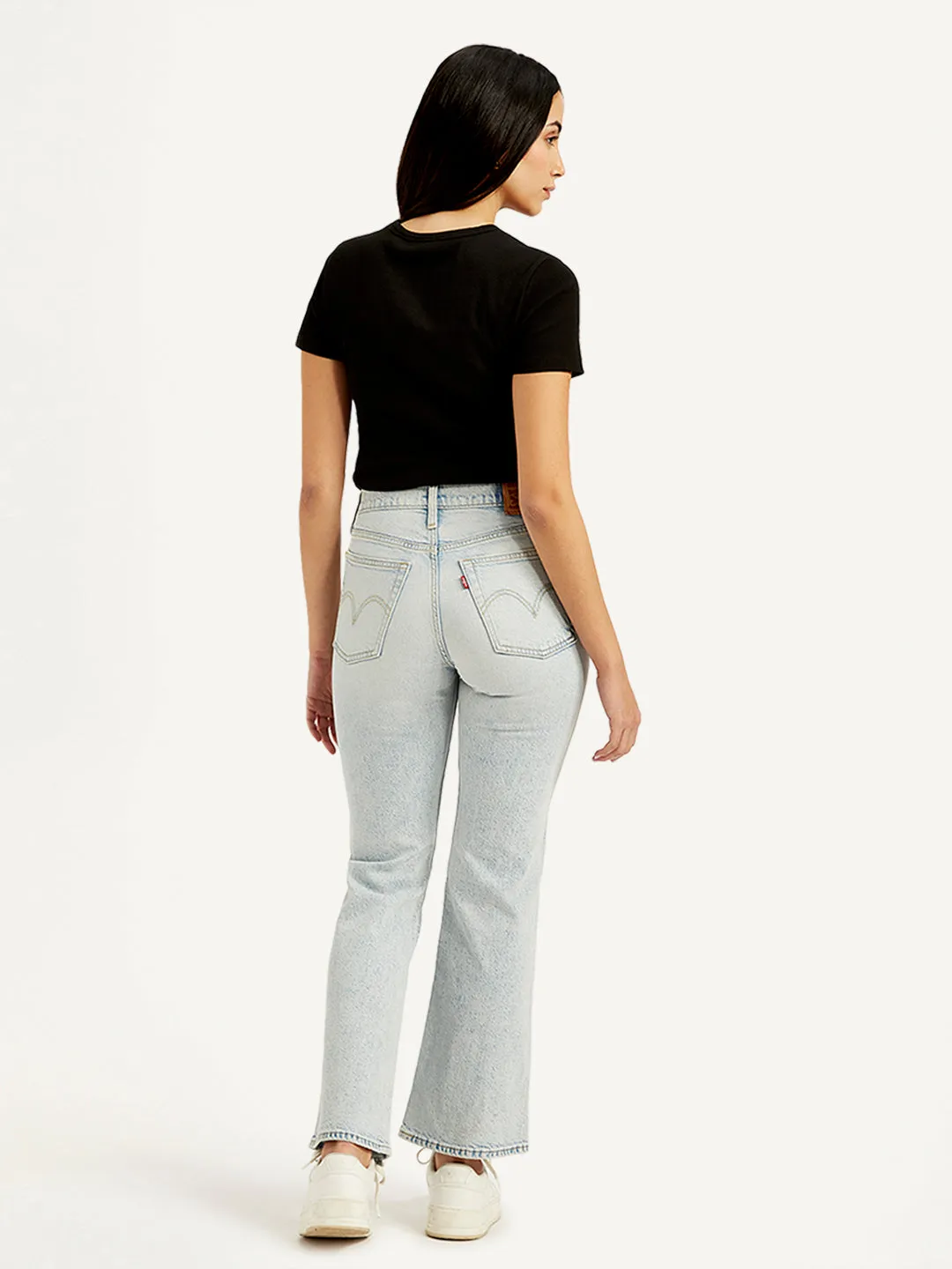 Women's Light Blue Bootcut Fit Mid Rise Jeans