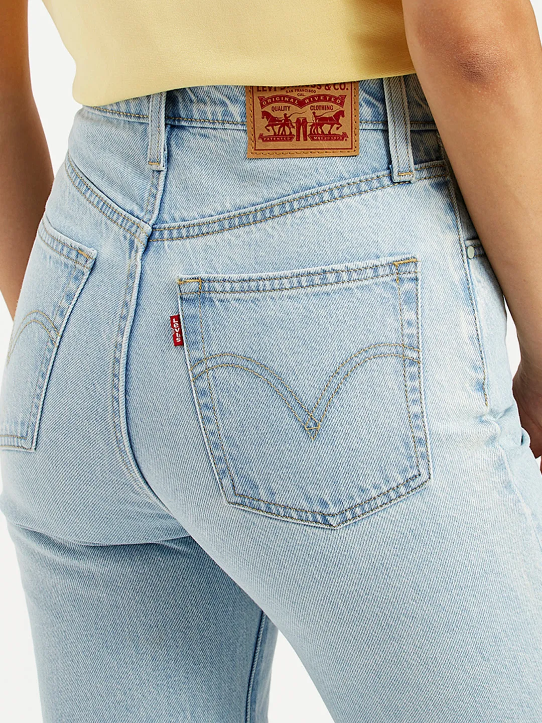 Women's Light Blue Flared Fit High Rise Jeans